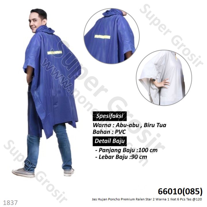Jas Hujan Poncho Premium Ralen Star @120