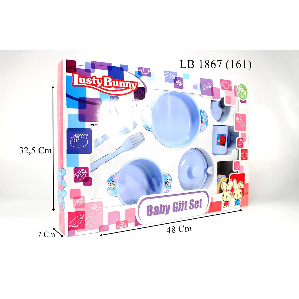 Feeding Set 9 Pcs + Mainan Lusty Bunny Box Wind @12