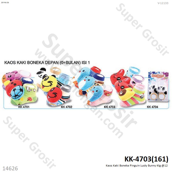 Kaos Kaki Boneka Pinguin Lusty Bunny Ktg @12
