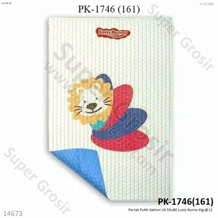 Perlak Putih Sablon Uk.55x80 Lusty Bunny Ktg @12