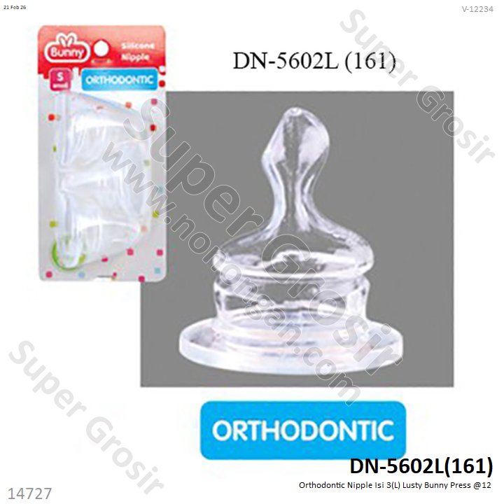 Orthodontic Nipple Isi 3(L) Lusty Bunny Press @12