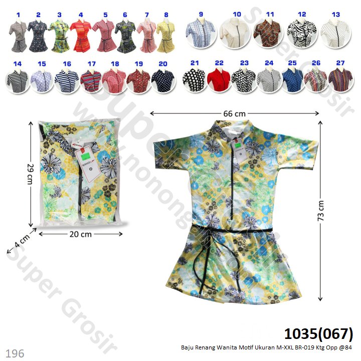 Baju Renang Wanita Motif Mix M-XXL 1035 @84