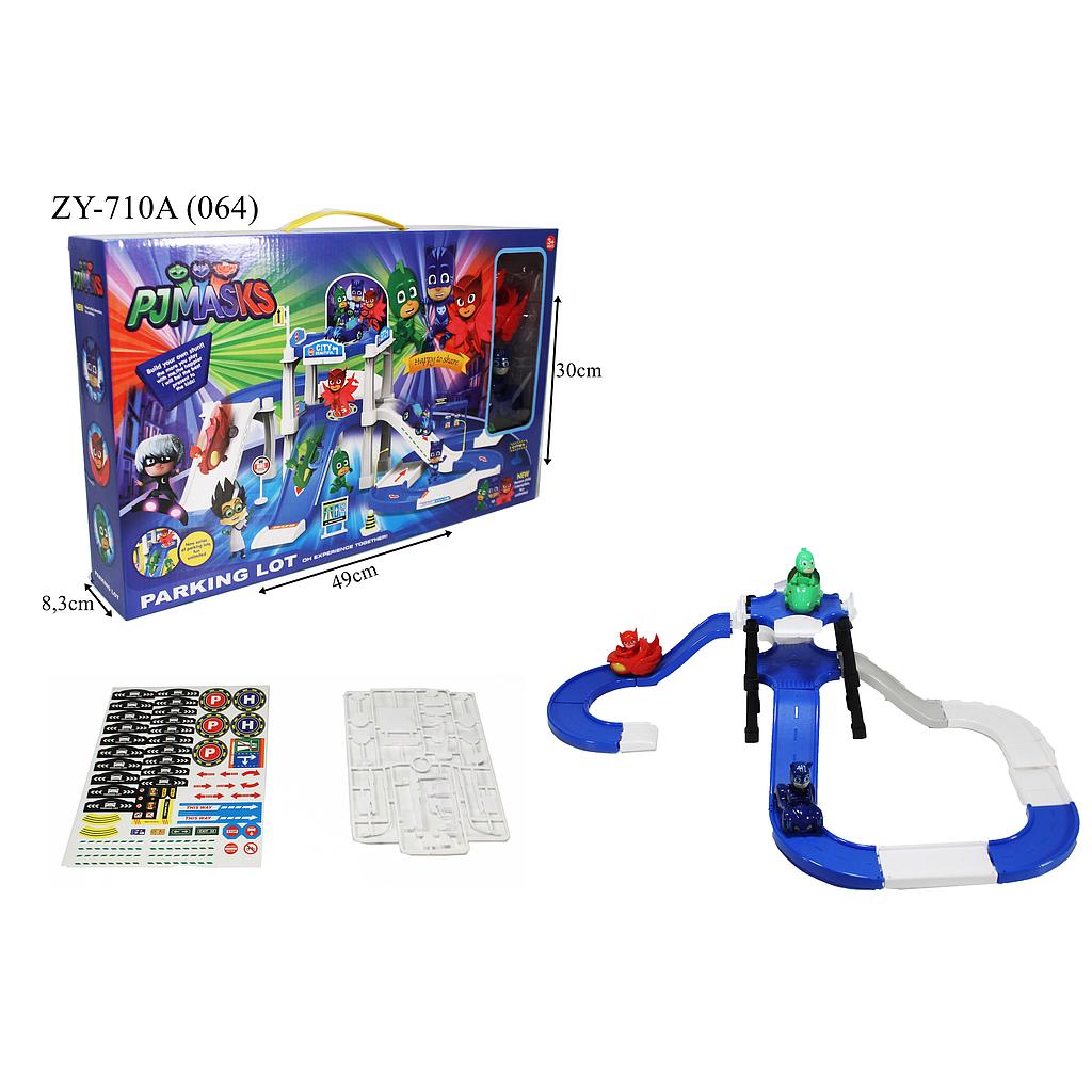 Parking Lot Track PJ Masks Set Mobil Skala Hot Wheels Box Window @18