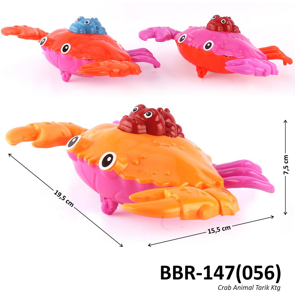 Mainan Tarik Kepiting P/S Crab Animal 4 Warna 1 Inner 108 Pcs Ktg Opp @216