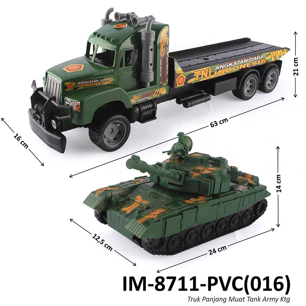Kendaraan Militer Truk Transporter 63 F/W Muat Tank 24 cm F/W Vehicle Country Ktg PVC @12