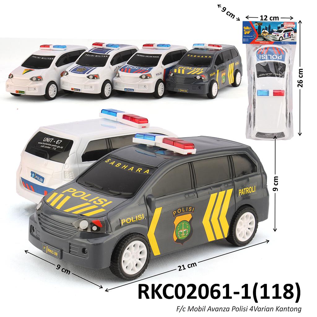 Mobil Toyota Avanza Polisi F/C Vehicle Toys 4 Model 1 Inner 60 Pcs Ktg PVC @120