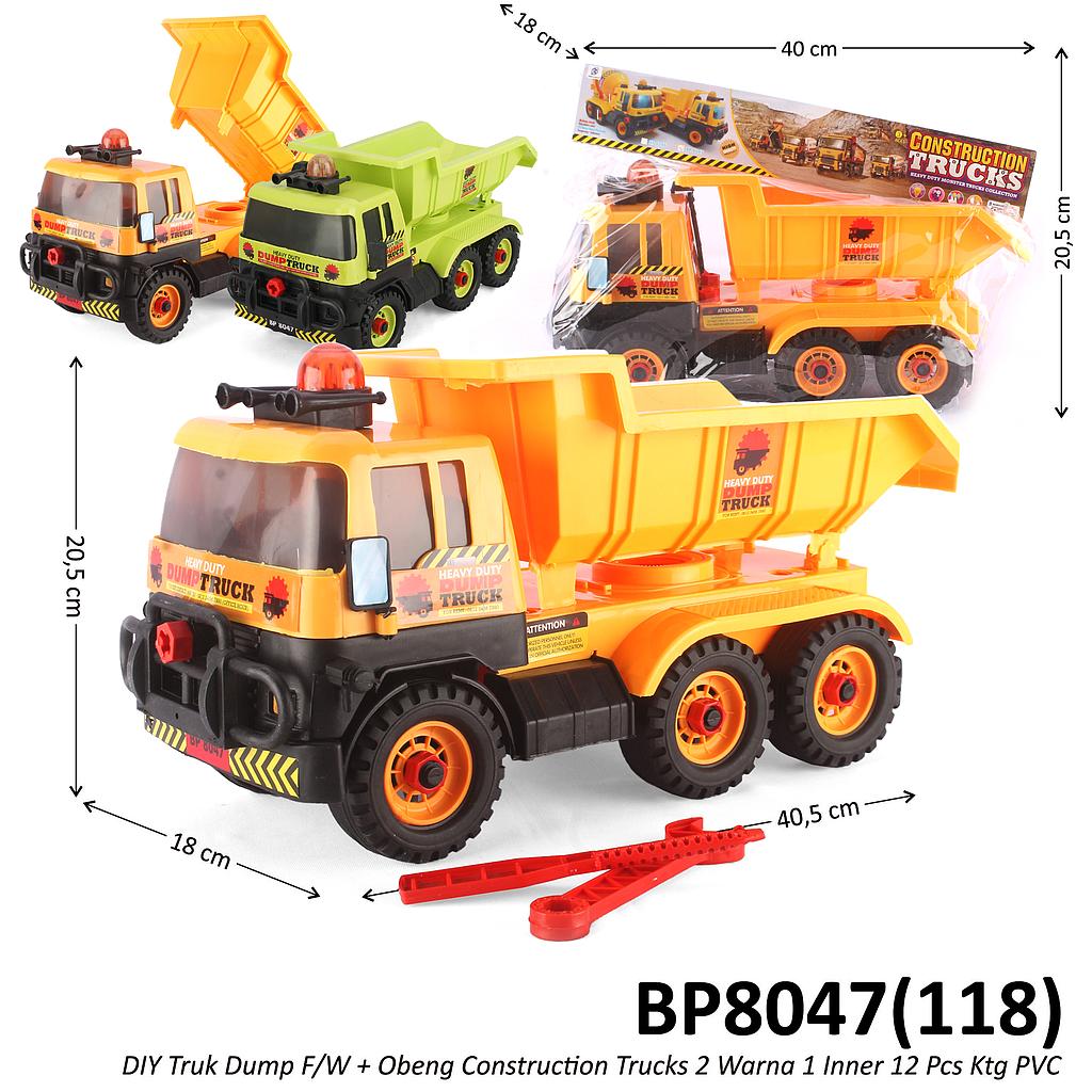 Truk Konstruksi Dump Tronton F/W + Obeng DIY Construction Trucks 1 Inner 12 Pcs Ktg PVC @24