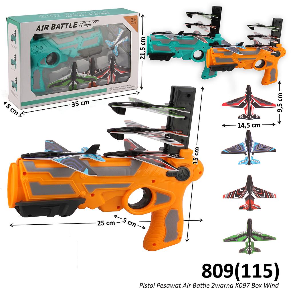 Pistol Pelontar Pesawat P/S Air Battle 2 Warna K097 Box Window @48