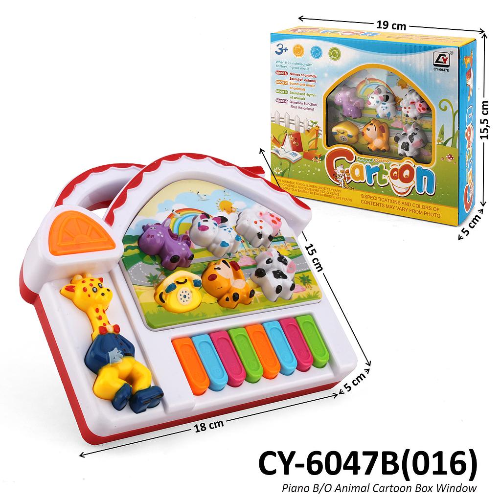 Baby Musical Piano Rumah B/O Musik Suara Hewan Cartoon Box Window @96