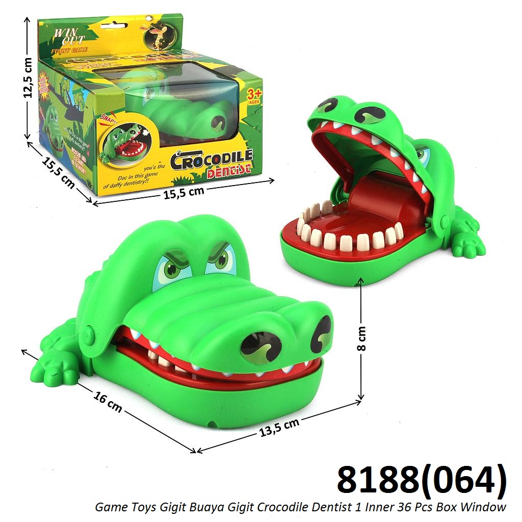 Game Toys Buaya Gigit Crocodile Dentist 1 Inner 36 Pcs Box Window @72