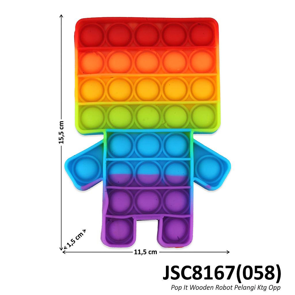 Pop It Wooden Robot Pelangi Ktg Opp @400