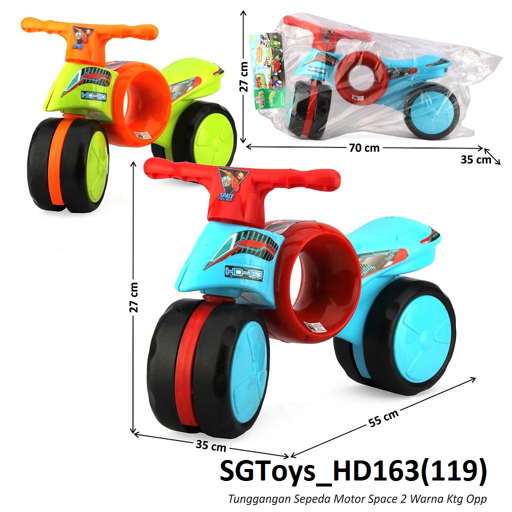 Tunggangan Sepeda Motor Space 2 Warna Ktg Opp @12