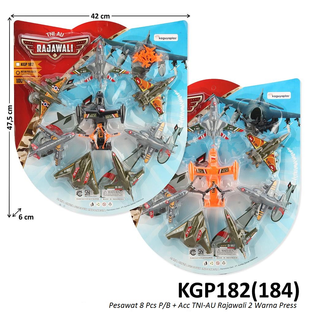 Pesawat 8 Pcs P/B + Acc TNI-AU Rajawali Press @24