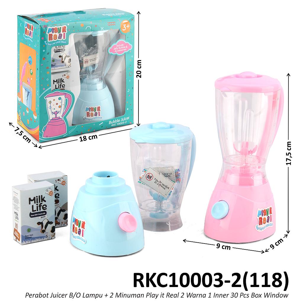 Perabot Juicer B/O Lampu Putar + 2 Minuman Play it Real 1 Inner 30 Pcs Box Window @60