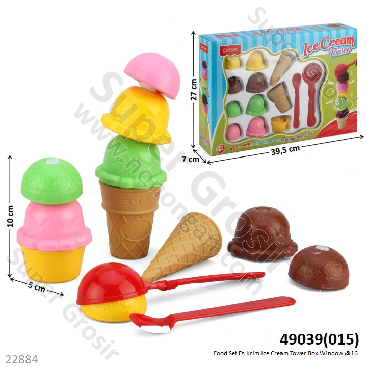 Food Set Es Krim Ice Cream Tower Box Window @24