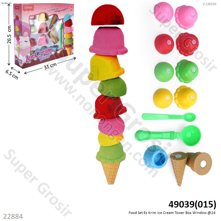 Food Set Es Krim Ice Cream Tower Box Window @24