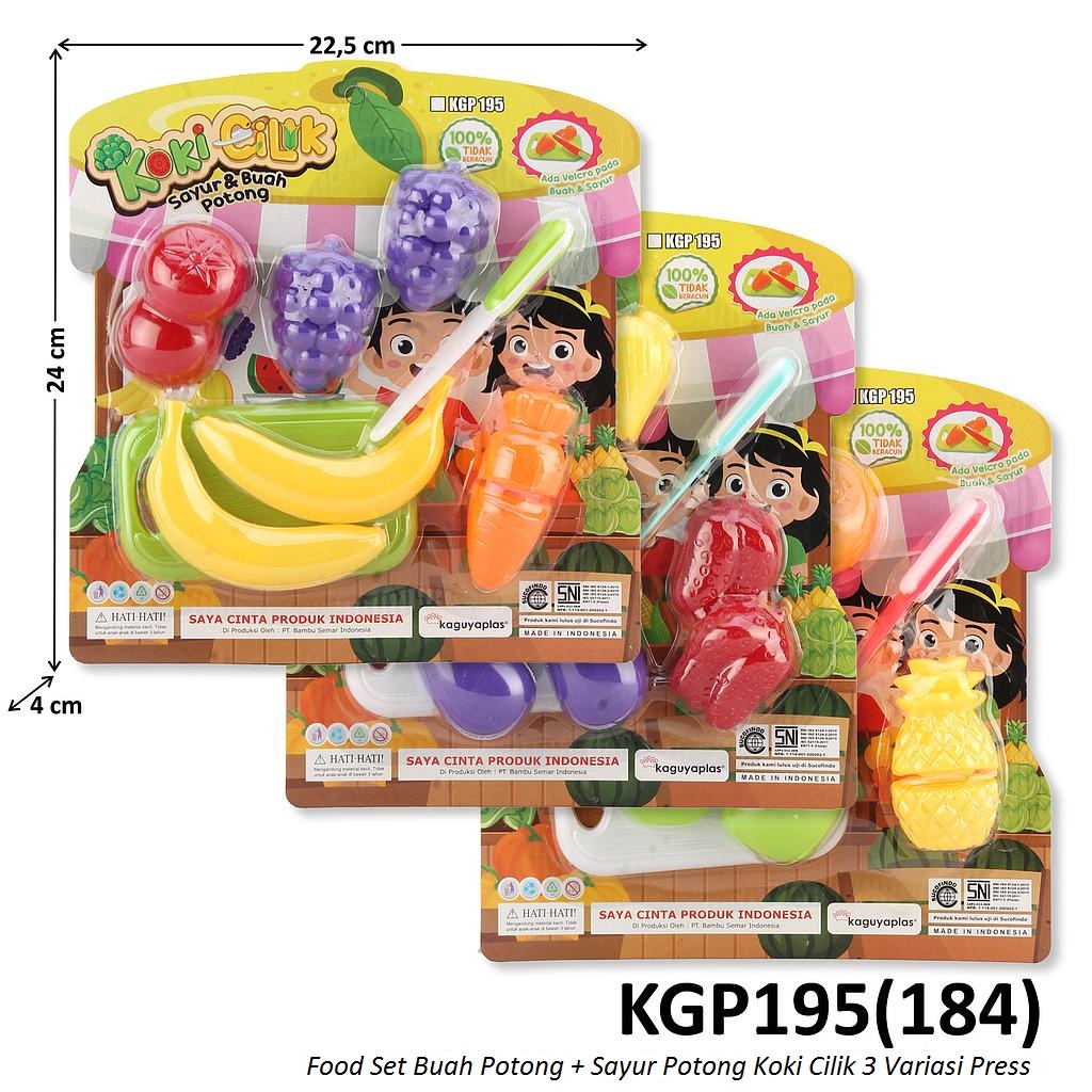 Cooking Set Potong Buah dan Sayur Koki Cilik Press @96