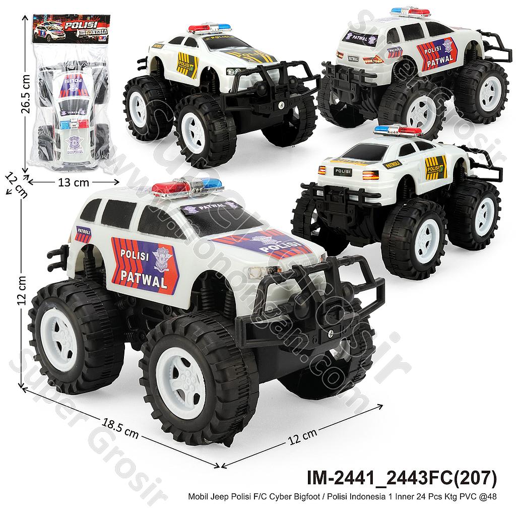 Mobil Jeep Polisi F/C Cyber Bigfoot / Polisi Indonesia 1 Inner 24 Pcs Ktg PVC @48