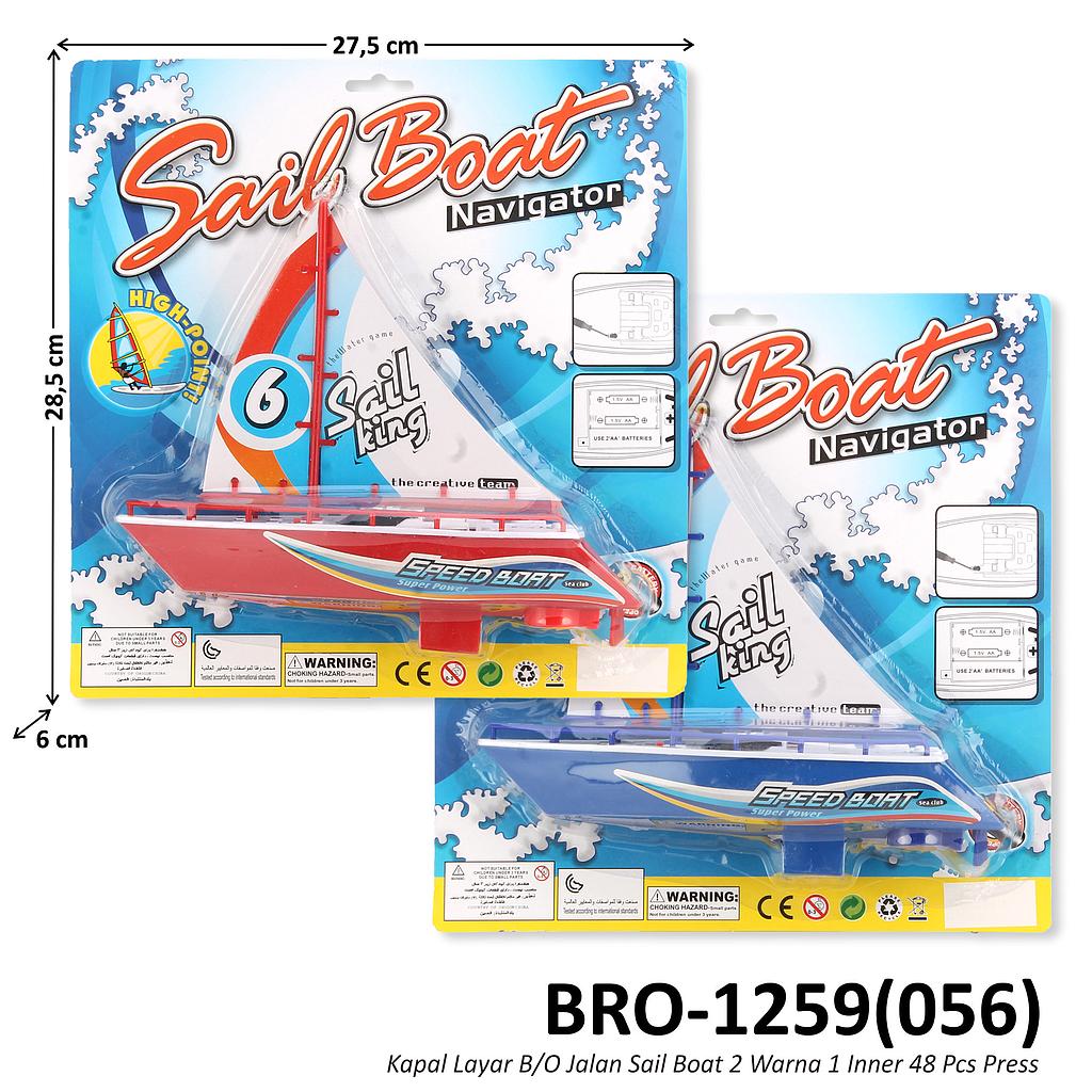 Kapal Layar B/O Jalan Sail Boat 1 Inner 48 Pcs Press @96