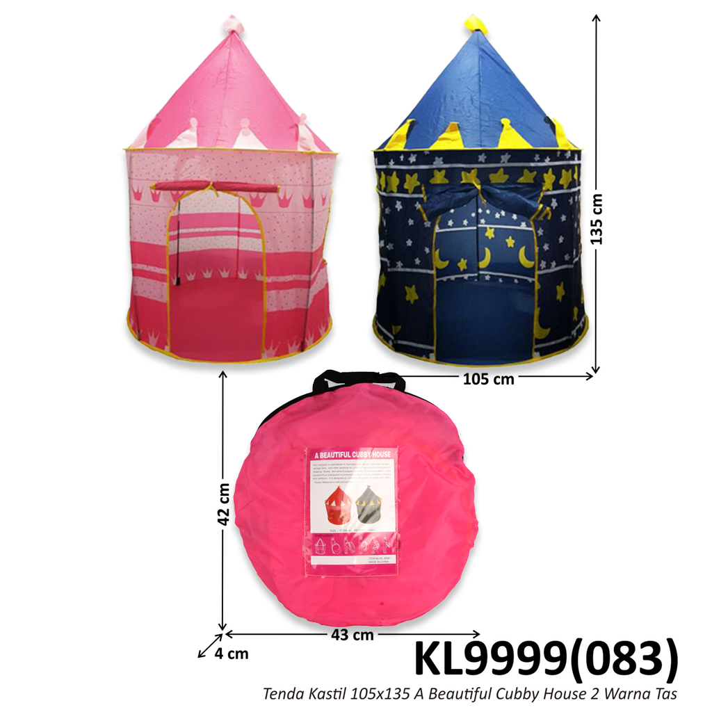 Tenda Kastil 105x135 cm A Beautiful Cubby House Castle Tent H-801 / KL9999 Tas @36