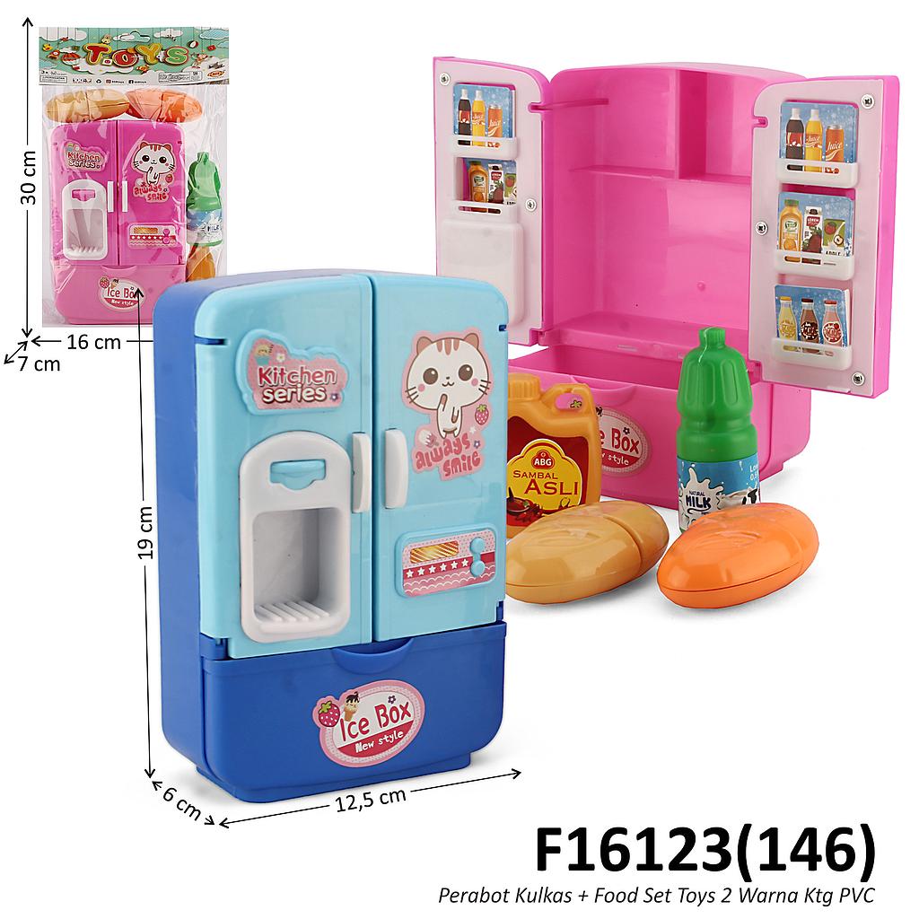 Cooking Set Kulkas + Food Set Potong Toys Ktg PVC @108