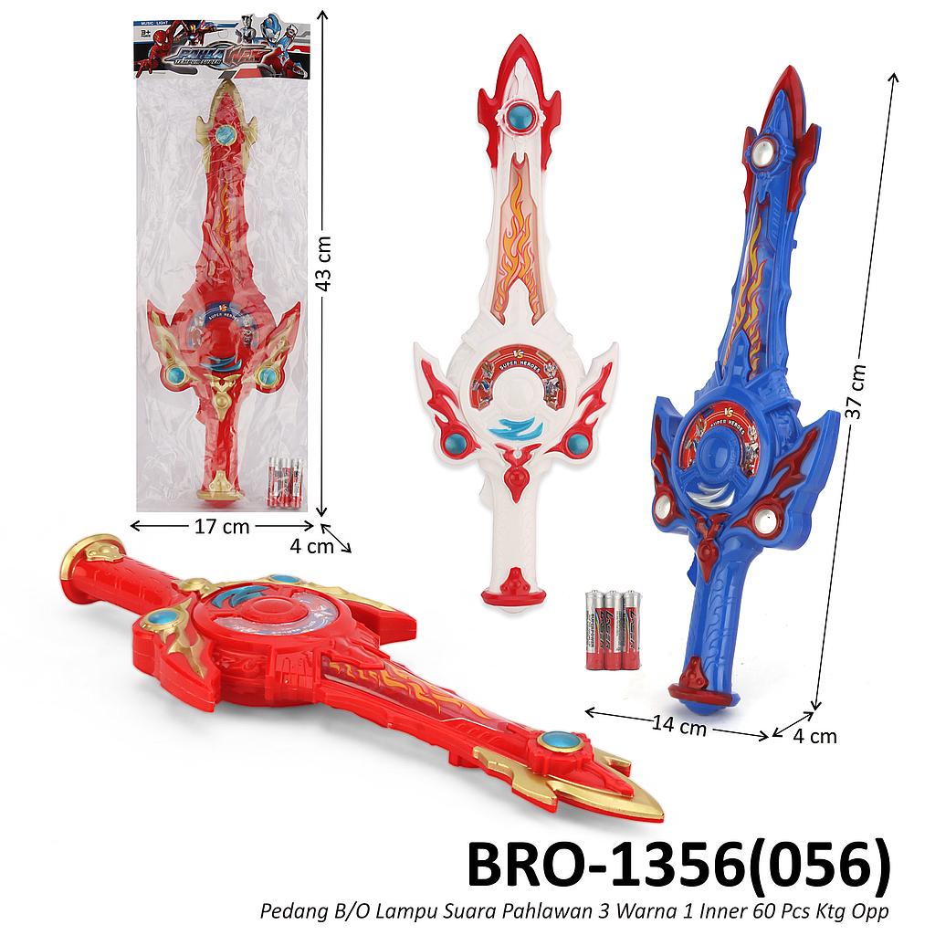 Pedang Ultraman 37 cm B/O Suara Lampu Pahlawan 3 Warna 1 Inner 60 Pcs Ktg Opp @120