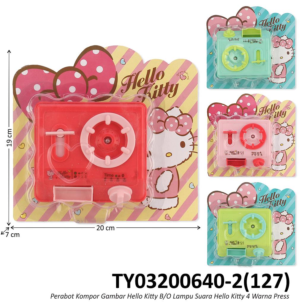 Perabot Kompor Gambar Hello Kitty B/O Lampu Suara Hello Kitty 4 Warna Press @72