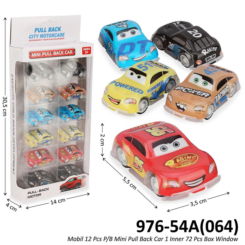 Mobil The Cars Set 12 Pcs P/B Mini Pull Back Car 1 Inner 72 Pcs Box Window @144