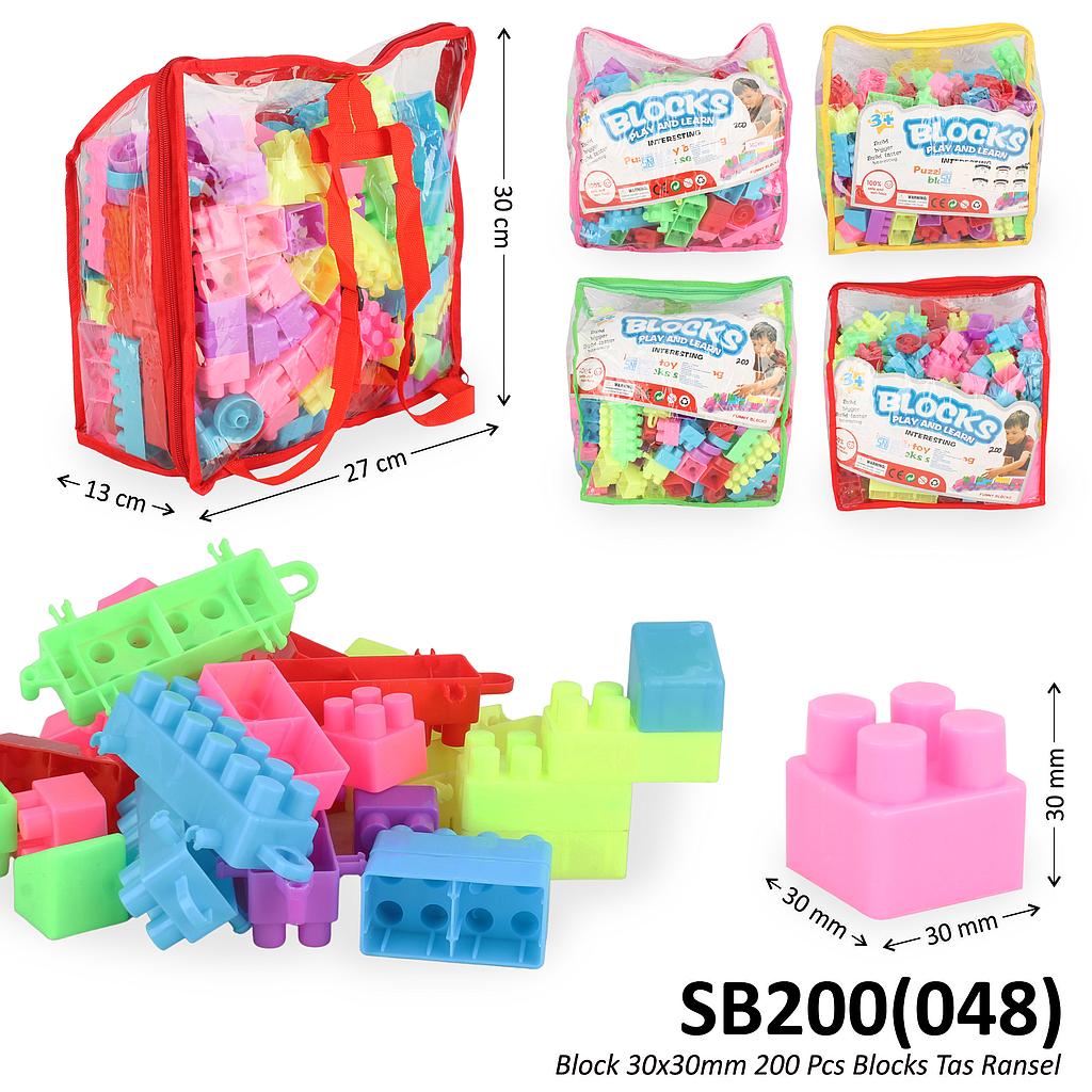 Block 30x30 mm 200 Pcs Blocks Tas Ransel @24