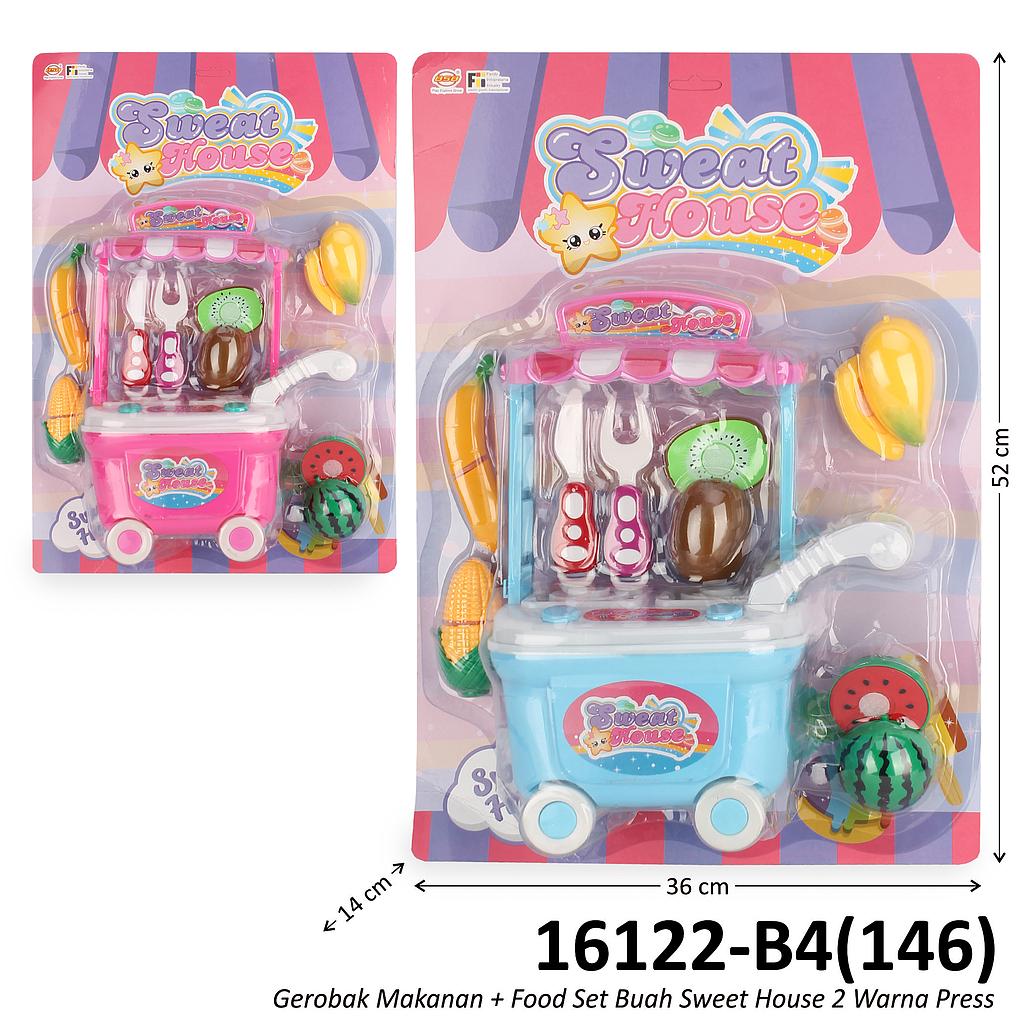 Gerobak Makanan Set Buah Potong Sweet House Press @30