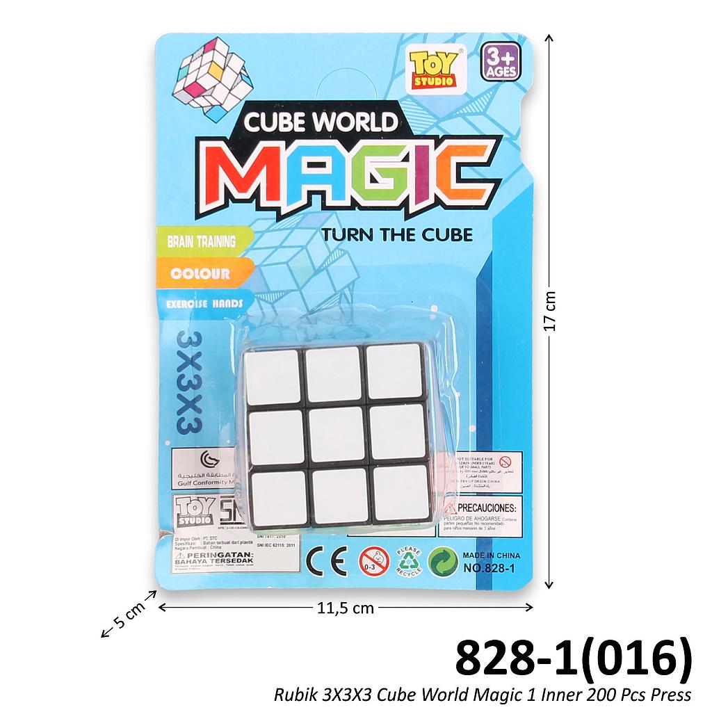 Rubik 3X3X3 Cube World Magic 1 Inner 200 Pcs Press @400