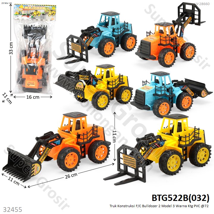 Truk Konstruksi F/C Buldozer 2 Model 3 Warna Ktg PVC @72