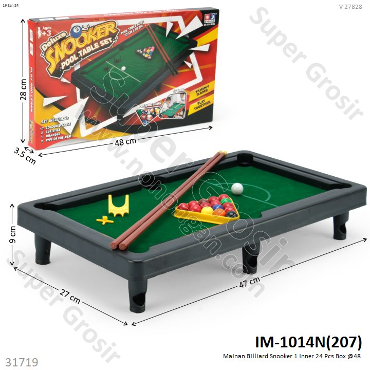 Mainan Billiard Snooker 1 Inner 24 Pcs Box @48