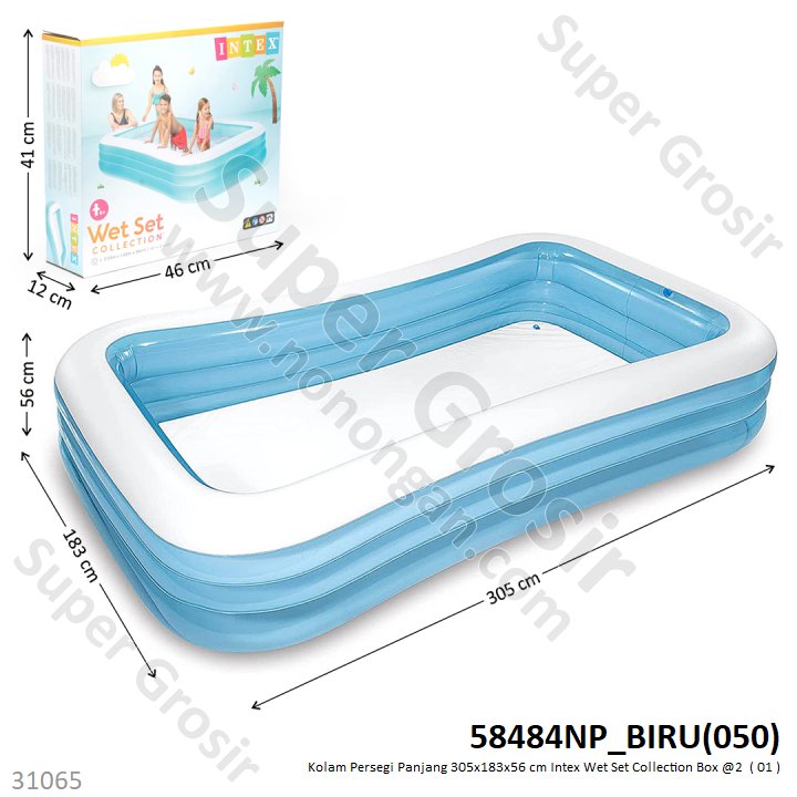Kolam Renang Anak Intex Persegi Panjang 305x183x56 cm Wet Set Collection Box @2