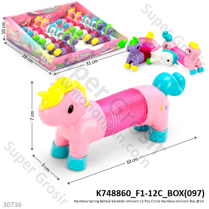 Rainbow Spring Unicorn 12 Pcs Circle Rainbow Unicorn Box @24