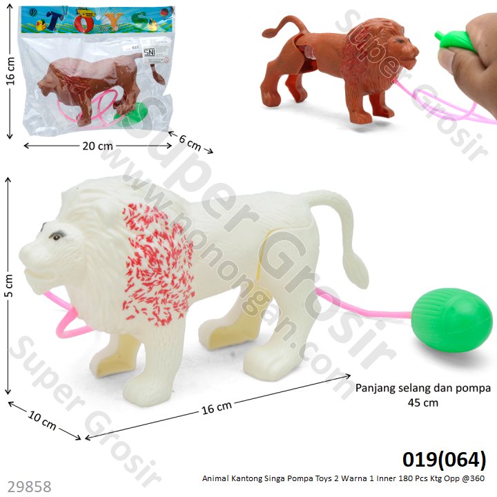 Mainan Pompa Singa Toys 2 Warna 1 Inner 180 Pcs Ktg Opp @360