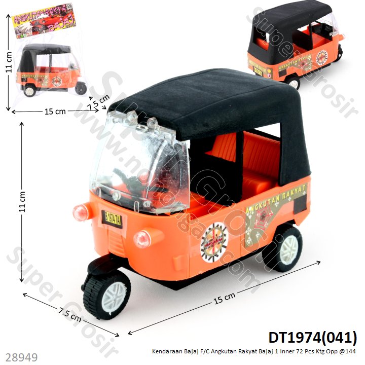 Sepeda Motor Bajaj F/C Angkutan Rakyat 1 Inner 72 Pcs Ktg Opp @144