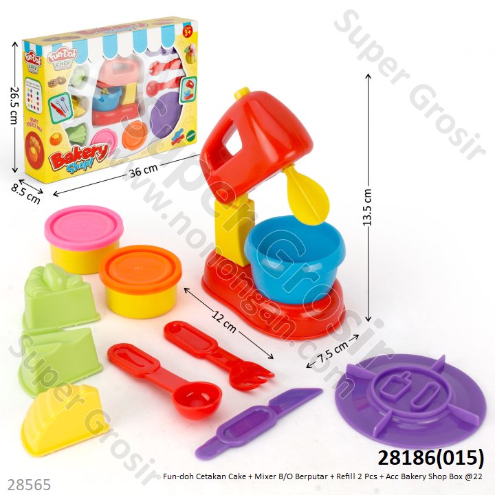 Fun-Doh Mixer B/O Berputar Bakery Shop Box @22
