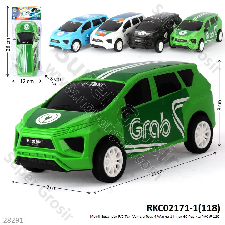 Mobil Mitsubhisi Xpander Taxi F/C Vehicle Toys 1 Inner 60 Pcs Ktg PVC @120