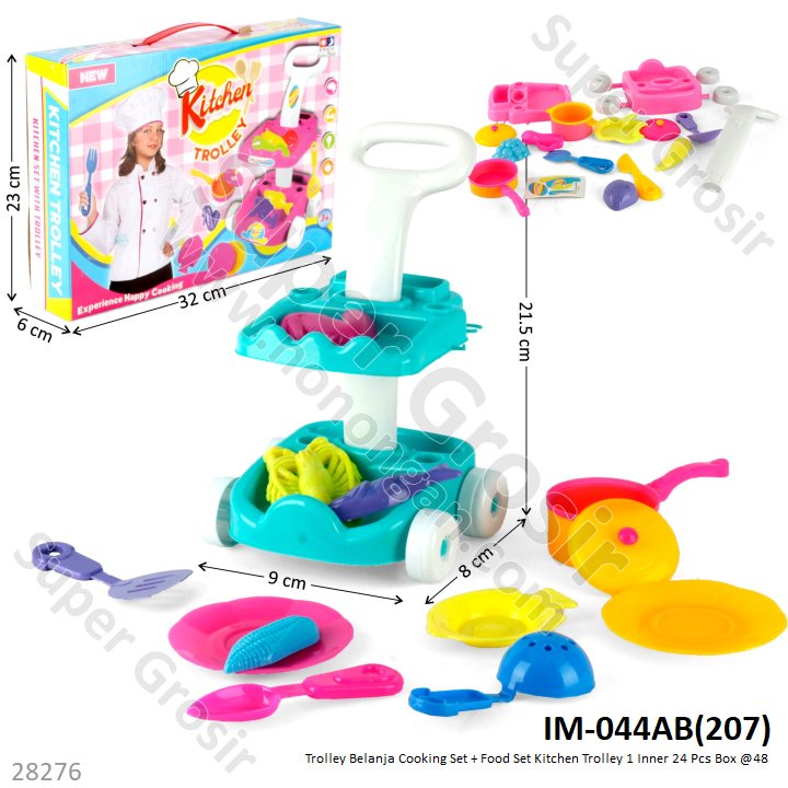 Masak-masakan Cooking Set Trolley Kitchen Trolley 1 Inner 24 Pcs Box @48