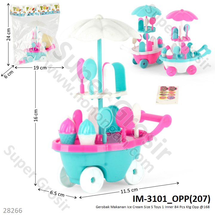 Gerobak Makanan Es Krim Size S Toys 1 Inner 84 Pcs Ktg Opp @168
