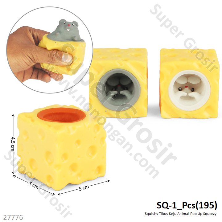 Squishy Pop Up Tikus Keju Squeezy Mouse Cheese 1 Box 12 Pcs Ktg Opp @336