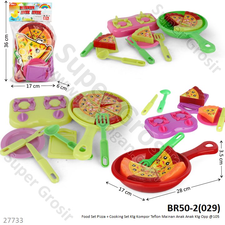 Cooking Set Kompor Teflon dan Pizza Mainan Anak Anak Ktg Opp @105