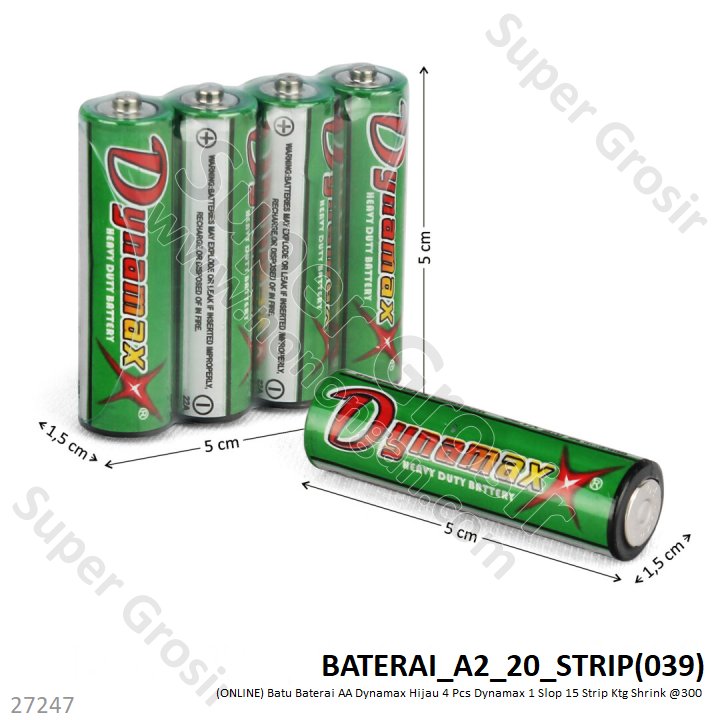 (ONLINE) Batu Baterai AA Hijau 4 Pcs Dynamaxx Ktg Shrink @1