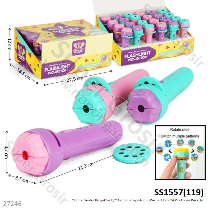 Senter Proyektor B/O Lampu Proyektor 1 Box 24 Pcs Loose Pack @576