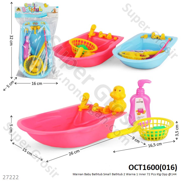 Mainan Baby Bathtub Small Bathtub 1 Inner 72 Pcs Ktg Opp @144