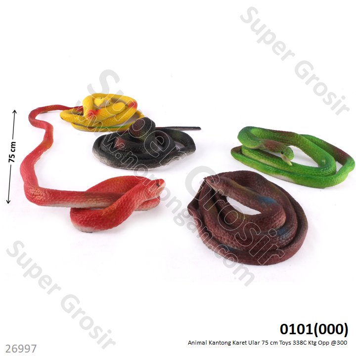 Hewan Ular Karet 75 cm Toys 338C / 0101 1 Pack 10 Pcs Ktg Opp @300