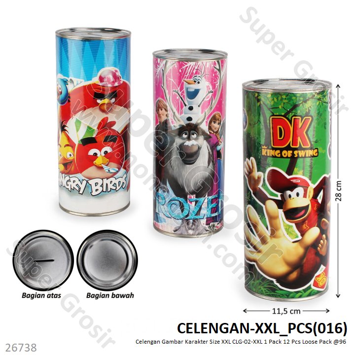 Celengan XXL Tanpa Tutup Gambar Karakter CLG-02-XXL / CLG-12-JUMBO 1 Pack 6 Pcs Loose Pack @72
