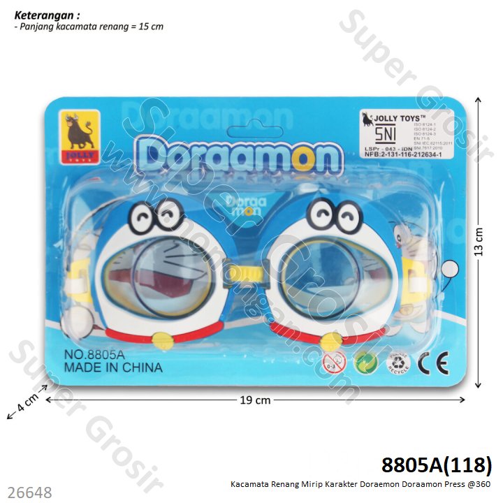 Kacamata Renang Karakter Doraemon Doraamon Press @360