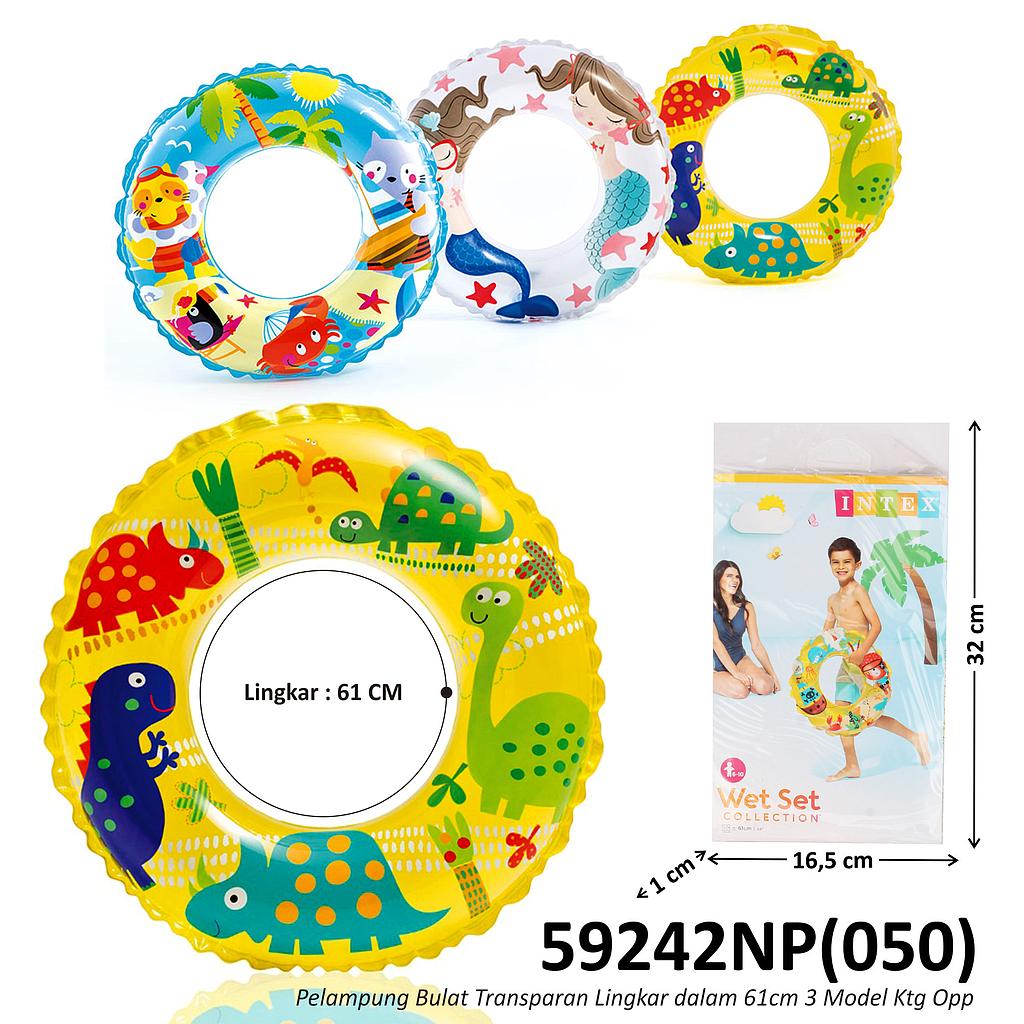 Pelampung Bulat Gambar Transparan Intex LD 61 cm Wet Set Collection Ktg Opp @36